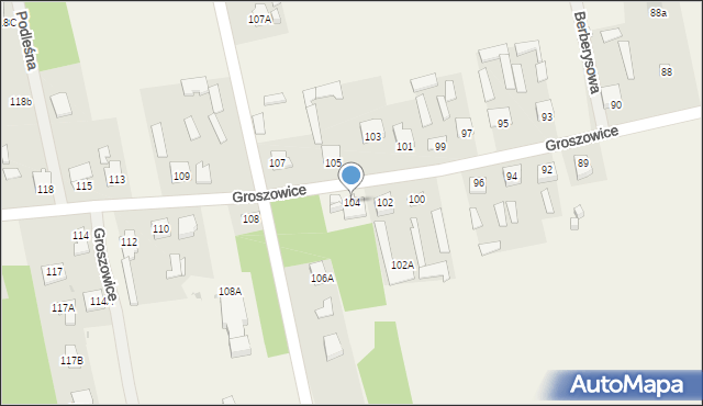 Groszowice, Groszowice, 104, mapa Groszowice