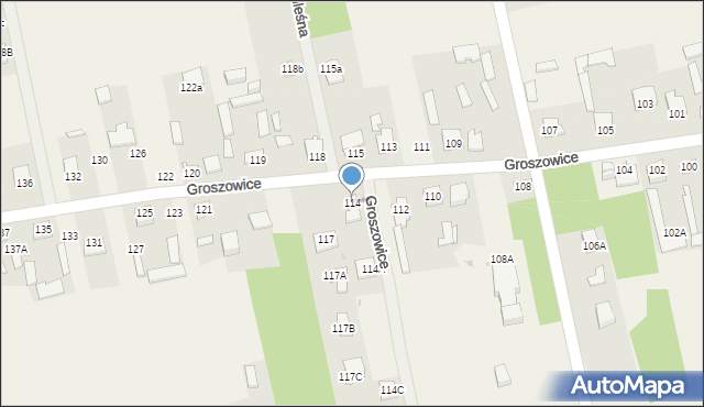 Groszowice, Groszowice, 114, mapa Groszowice