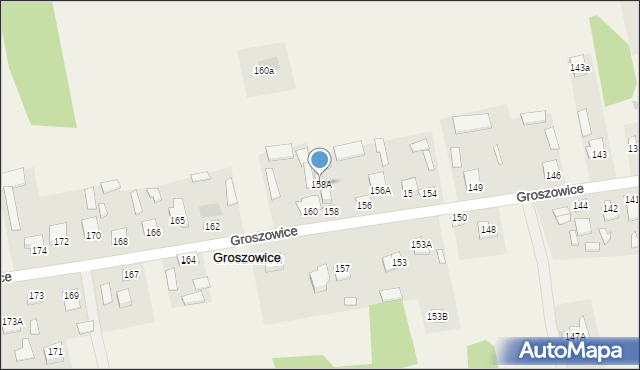 Groszowice, Groszowice, 158A, mapa Groszowice