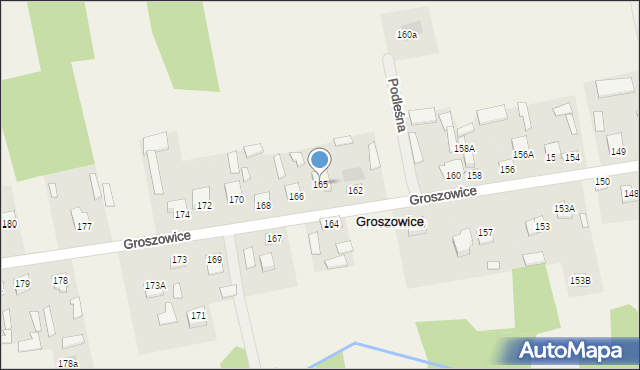 Groszowice, Groszowice, 165, mapa Groszowice