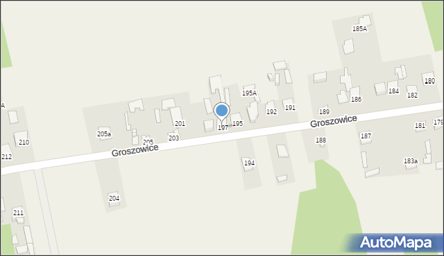 Groszowice, Groszowice, 197, mapa Groszowice