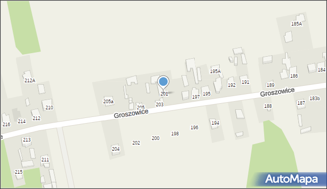 Groszowice, Groszowice, 201, mapa Groszowice