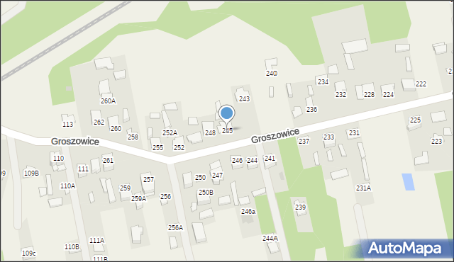 Groszowice, Groszowice, 245, mapa Groszowice