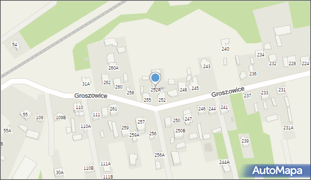 Groszowice, Groszowice, 252A, mapa Groszowice