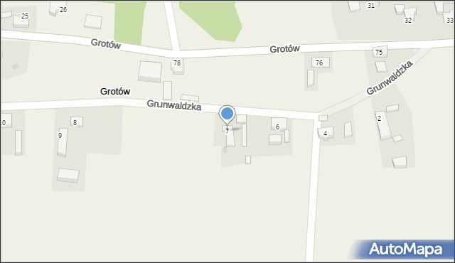 Grotów, Grunwaldzka, 7, mapa Grotów