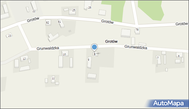 Grotów, Grunwaldzka, 8, mapa Grotów