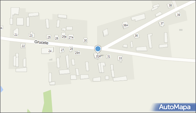 Grucele, Grucele, 31A, mapa Grucele
