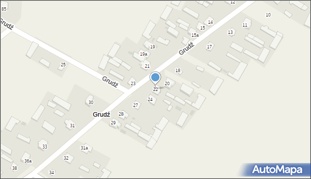 Grudź, Grudź, 22, mapa Grudź