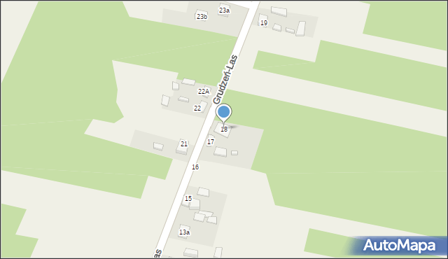 Grudzeń-Las, Grudzeń-Las, 20A, mapa Grudzeń-Las