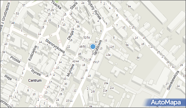 Grudziądz, Groblowa, 14, mapa Grudziądza