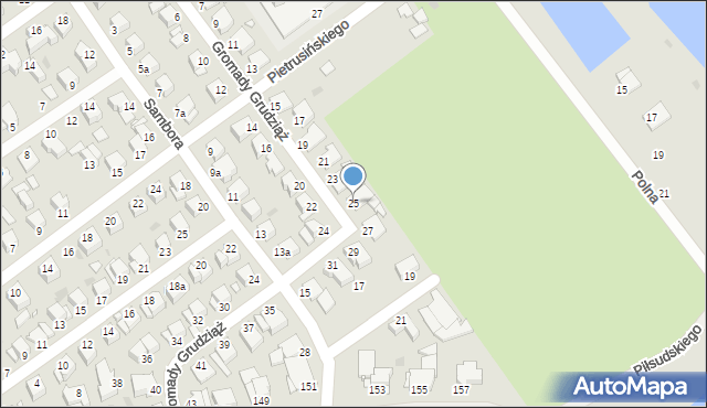 Grudziądz, Gromady Grudziąż, 25, mapa Grudziądza