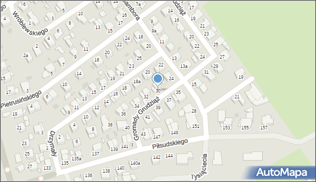 Grudziądz, Gromady Grudziąż, 30, mapa Grudziądza