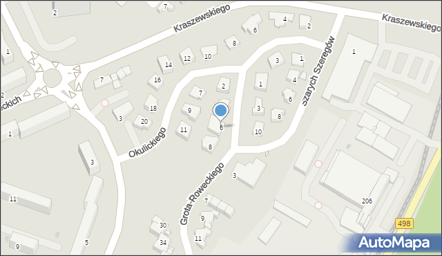 Grudziądz, Grota-Roweckiego Stefana, gen., 6, mapa Grudziądza