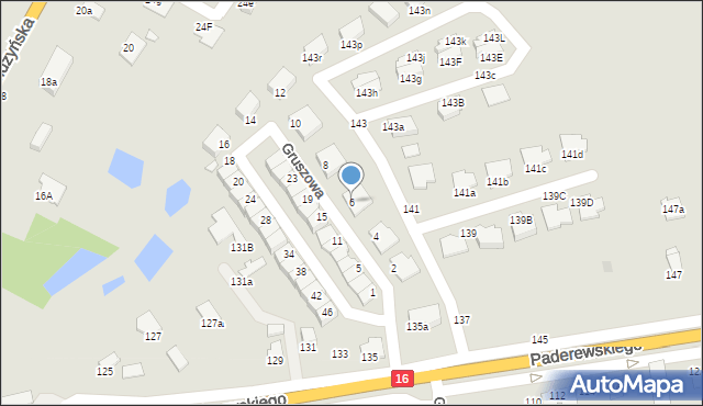 Grudziądz, Gruszowa, 6, mapa Grudziądza