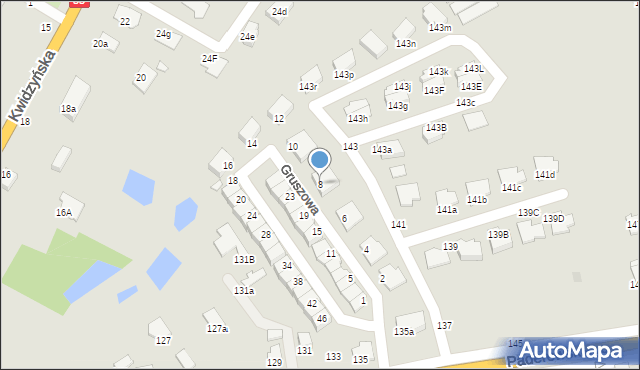 Grudziądz, Gruszowa, 8, mapa Grudziądza