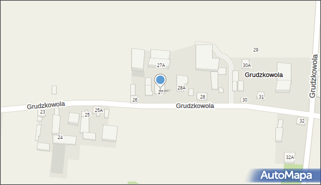 Grudzkowola, Grudzkowola, 27, mapa Grudzkowola