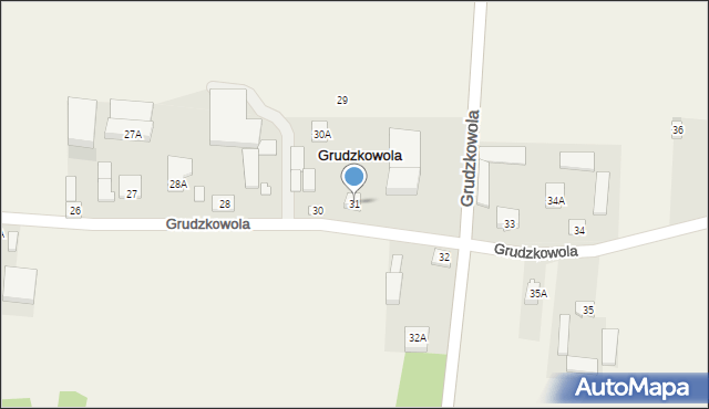 Grudzkowola, Grudzkowola, 31, mapa Grudzkowola