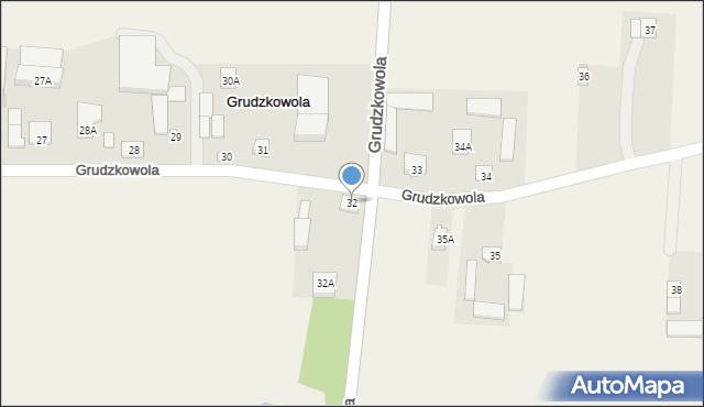 Grudzkowola, Grudzkowola, 32, mapa Grudzkowola