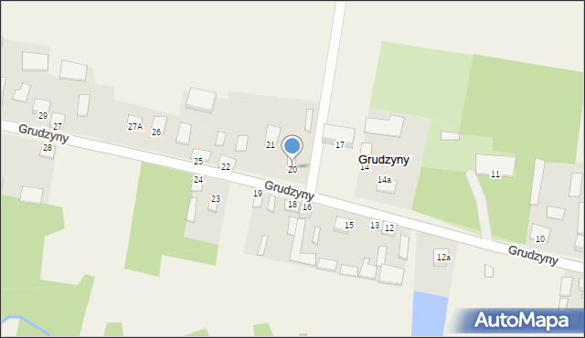 Grudzyny, Grudzyny, 20, mapa Grudzyny