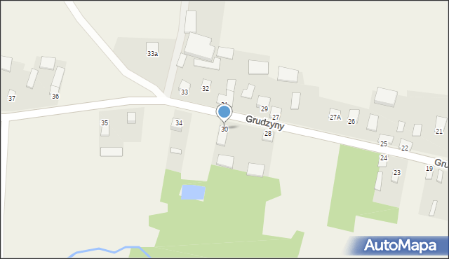 Grudzyny, Grudzyny, 30, mapa Grudzyny