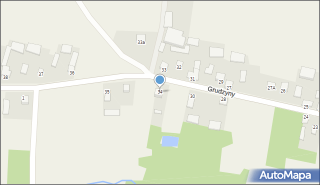 Grudzyny, Grudzyny, 34, mapa Grudzyny