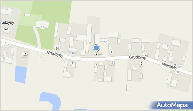 Grudzyny, Grudzyny, 7, mapa Grudzyny