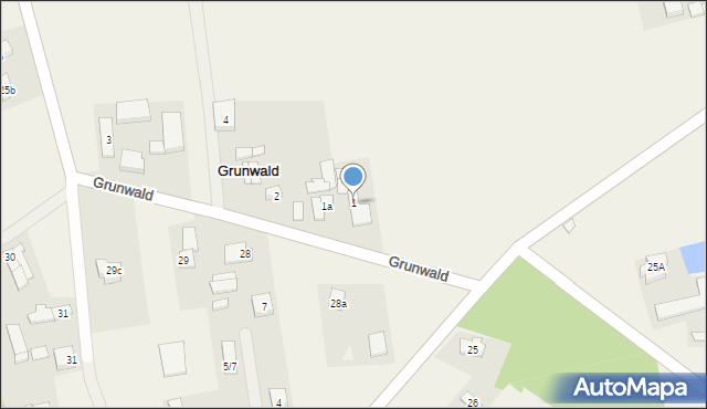 Grunwald, Grunwald, 1, mapa Grunwald