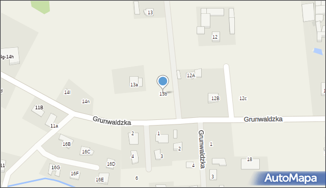 Grunwald, Grunwald, 13b, mapa Grunwald