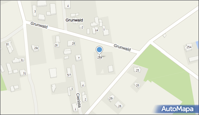 Grunwald, Grunwald, 28a, mapa Grunwald