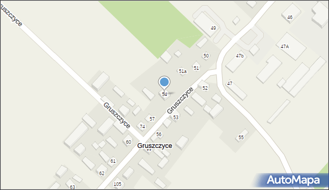 Gruszczyce, Gruszczyce, 54, mapa Gruszczyce