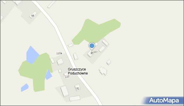 Gruszczyce, Gruszczyce, 90, mapa Gruszczyce