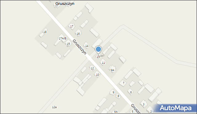 Gruszczyn, Gruszczyn, 13, mapa Gruszczyn