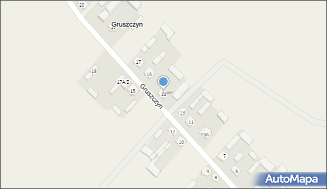 Gruszczyn, Gruszczyn, 14, mapa Gruszczyn