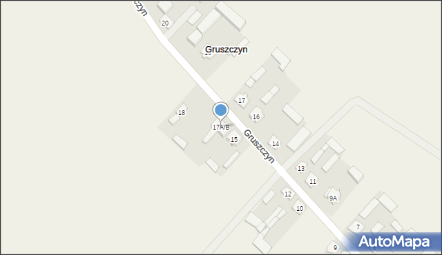 Gruszczyn, Gruszczyn, 17A/B, mapa Gruszczyn