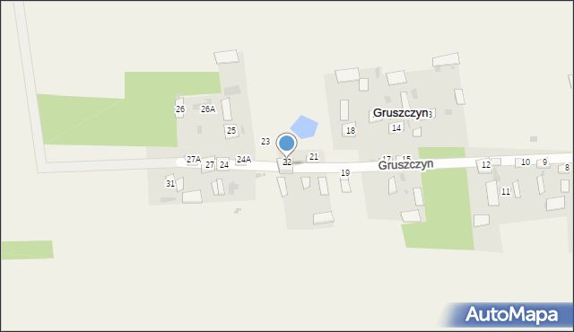 Gruszczyn, Gruszczyn, 22a, mapa Gruszczyn