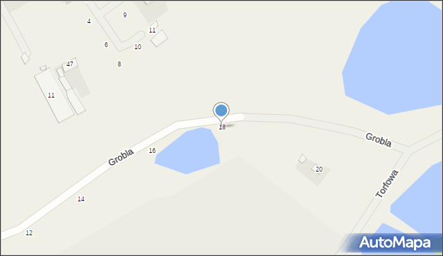 Gruszczyn, Grobla, 18, mapa Gruszczyn