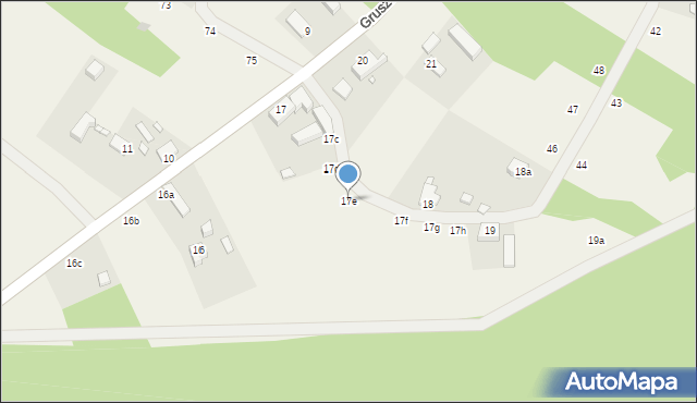 Gruszeczka, Gruszeczka, 17e, mapa Gruszeczka