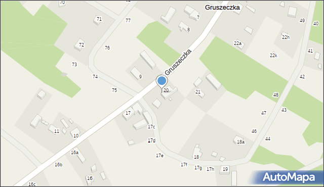 Gruszeczka, Gruszeczka, 20a, mapa Gruszeczka