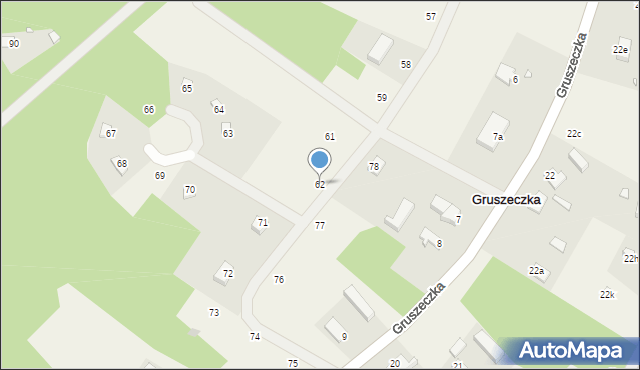 Gruszeczka, Gruszeczka, 62, mapa Gruszeczka