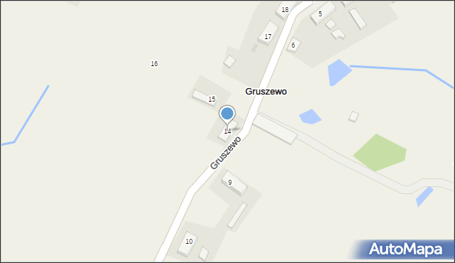 Gruszewo, Gruszewo, 14, mapa Gruszewo