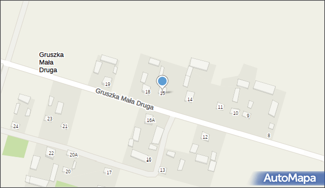 Gruszka Mała Druga, Gruszka Mała Druga, 15, mapa Gruszka Mała Druga