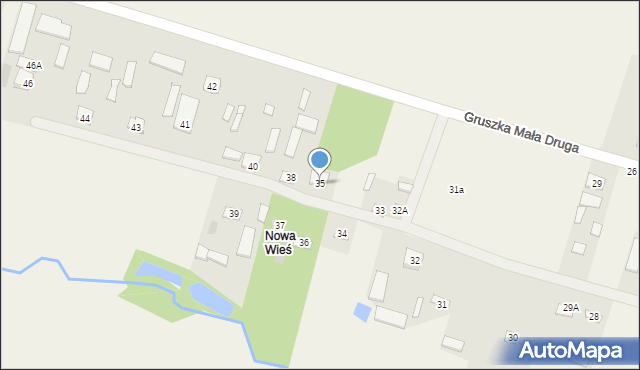 Gruszka Mała Druga, Gruszka Mała Druga, 35, mapa Gruszka Mała Druga