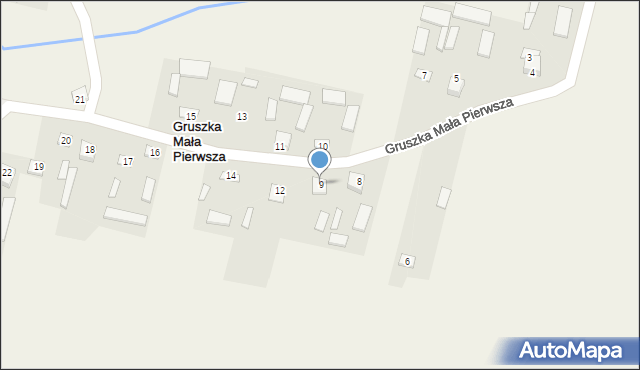 Gruszka Mała Pierwsza, Gruszka Mała Pierwsza, 9, mapa Gruszka Mała Pierwsza