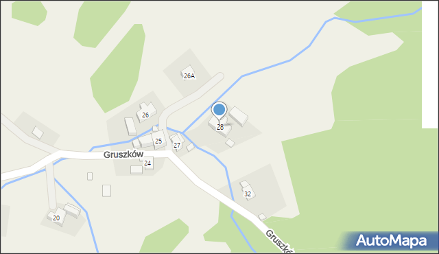 Gruszków, Gruszków, 28, mapa Gruszków