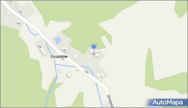 Gruszków, Gruszków, 64, mapa Gruszków