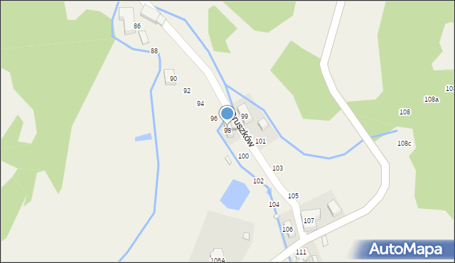 Gruszków, Gruszków, 98, mapa Gruszków