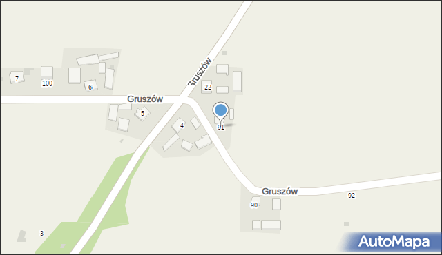 Gruszów, Gruszów, 91, mapa Gruszów