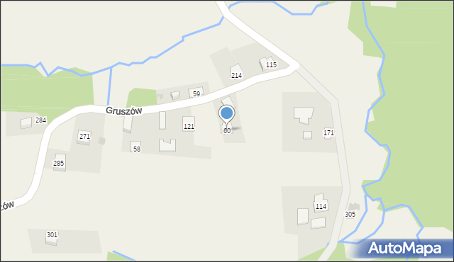 Gruszów, Gruszów, 60, mapa Gruszów