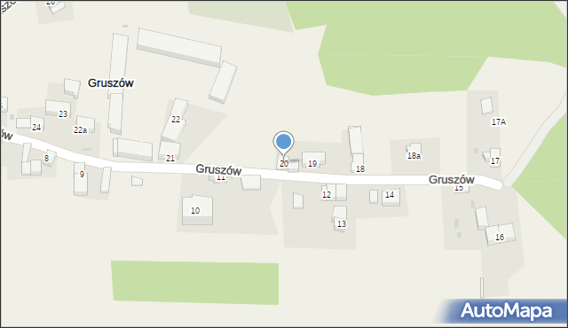 Gruszów, Gruszów, 20, mapa Gruszów