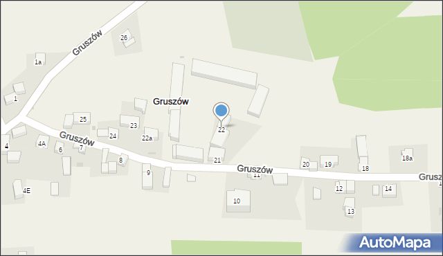 Gruszów, Gruszów, 22, mapa Gruszów